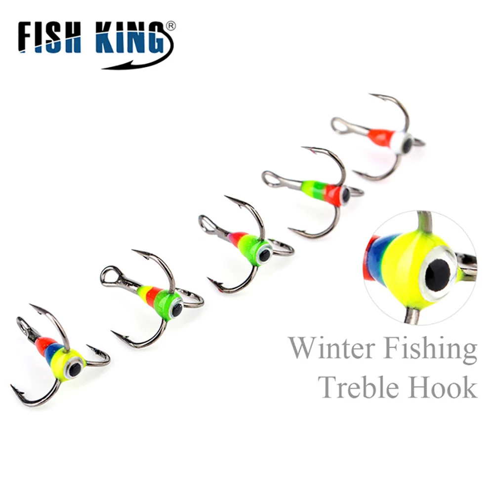 FISH KING 5 шт./лот 8#10#12#14# рыболовные крючки для зимней подледной рыбалки крючок из высокоуглеродистой стали снасти инструменты