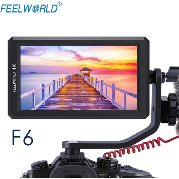 FEELWORLD F6 5," на поле камеры DSLR монитор 1920X1080 4K HDMI Peaking Focus Assist ультра-тонкий с наклоном Arm power Outp