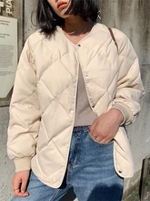  Alien Kitty Winter Fashion Outwear Casual Jackets Solid Tops All-Match Simple Fresh Stylish Warm Women Coat Loose Thicken 