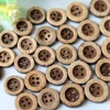 10mm - 20mm 4 holes Wide Edge Coconut Sewing Buttons for Clothing Baby Kids Cotton Linen Craft Decorative Accessories C0201-003 1