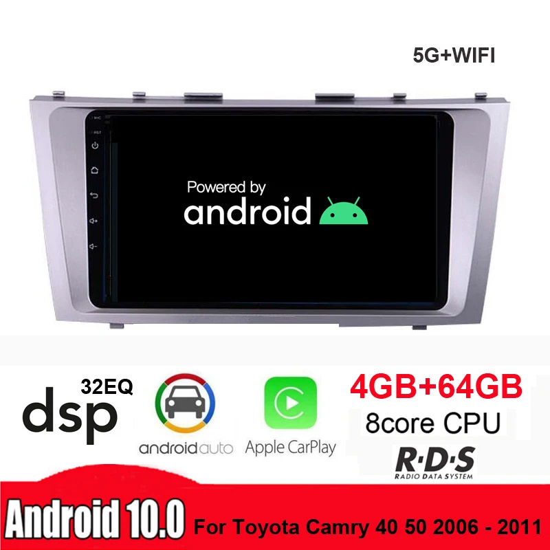 Автомагнитола на Android 4 Гб ОЗУ 64 ПЗУ с видеоплеером GPS Навигатором Wi-Fi 2 din для Toyota