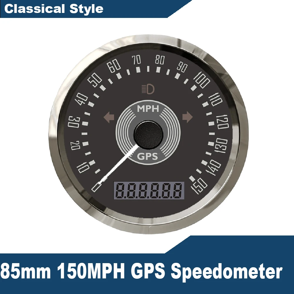 0 150MPH GPS Speedometer for Car Motorcycle Total Mileage Adjustable 9