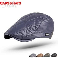 Зимний теплый пуховый берет cappello donna Bere Casquette Femme, хлопковая кепка без каблука для мужчин, шапка для французского папы