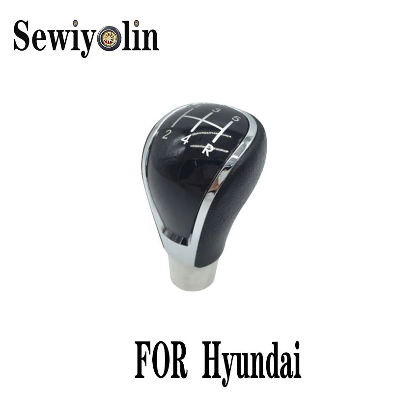 

Gear Shift Knob Lever Stick 5 Speed Black Leather Handle Head Car Styling Accessories for Hyundai Elantra IX35 Wholesale Mugen