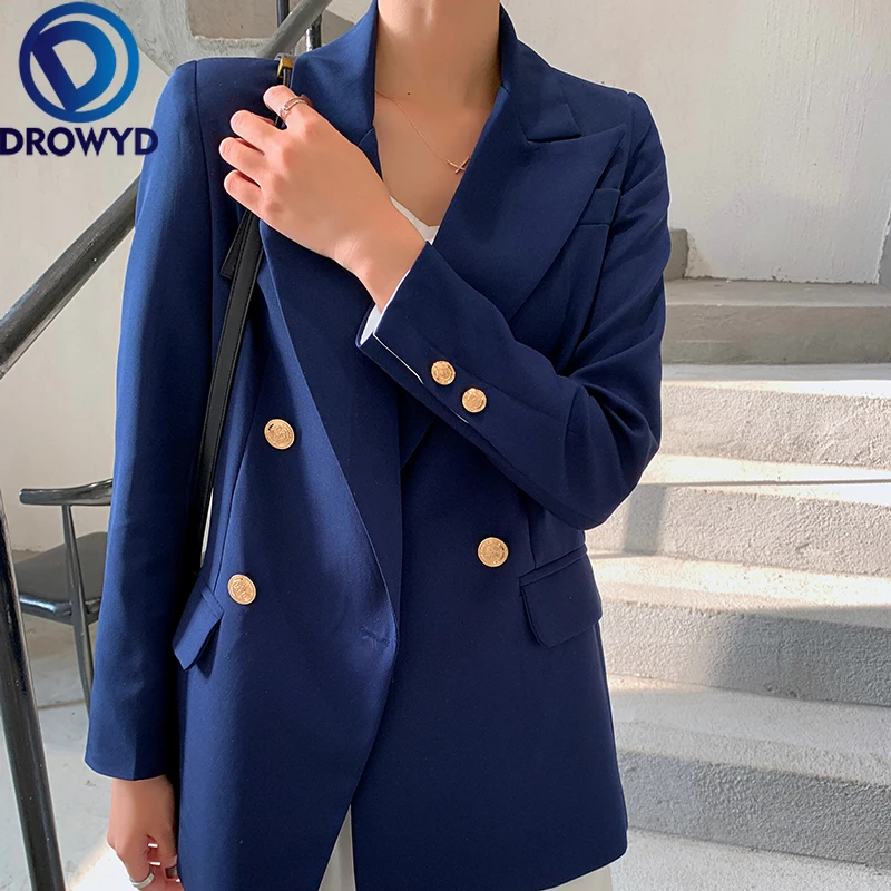 

Women Red Blazer 2020 Formal Blazers Lady Office Work Suit Pockets Casual Jackets Coat Slim Blazer Femme Jackets 2 Color S-XL