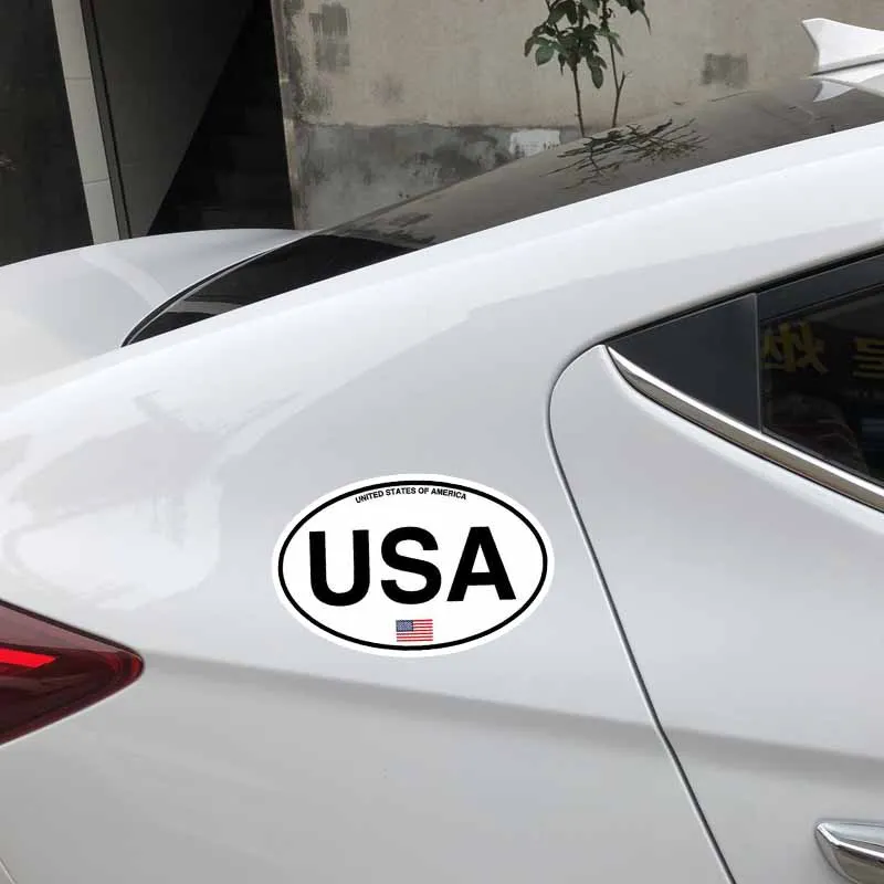 YJZT 10 5 см * 6 смешной Овальный США американский Американский код стикер автомобиля