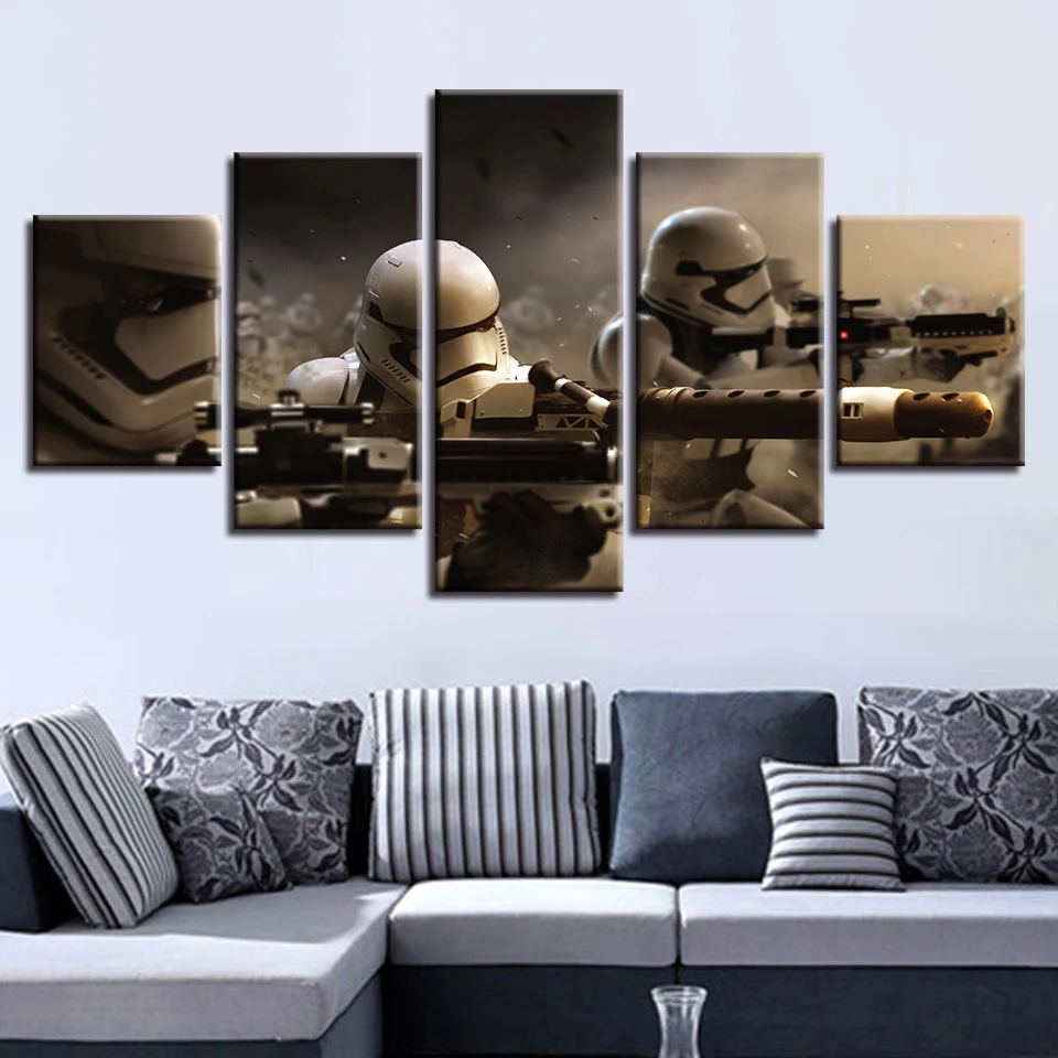 Картины на холсте Звездные войны битва 3 настенный киноплакат художественная