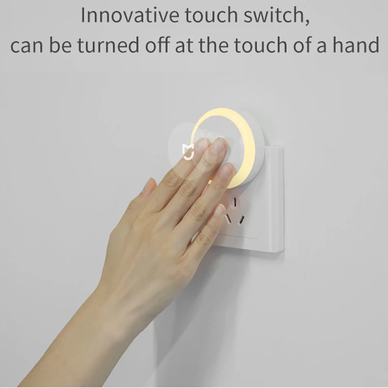 Xiaomi Mijia подключаемый Ночной светильник с чувствительным к светильник сенсором сенсорный переключатель Интеллектуальный датчик движения для включения ночного освещения