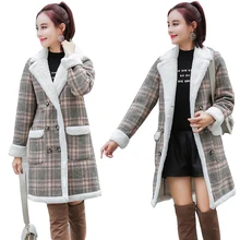 Весна Осень Зима Женское шерстяное теплое длинное пальто в клетку с лацканами, приталенный силуэт шерстяное пальто Зимняя кашемировая верхняя одежда