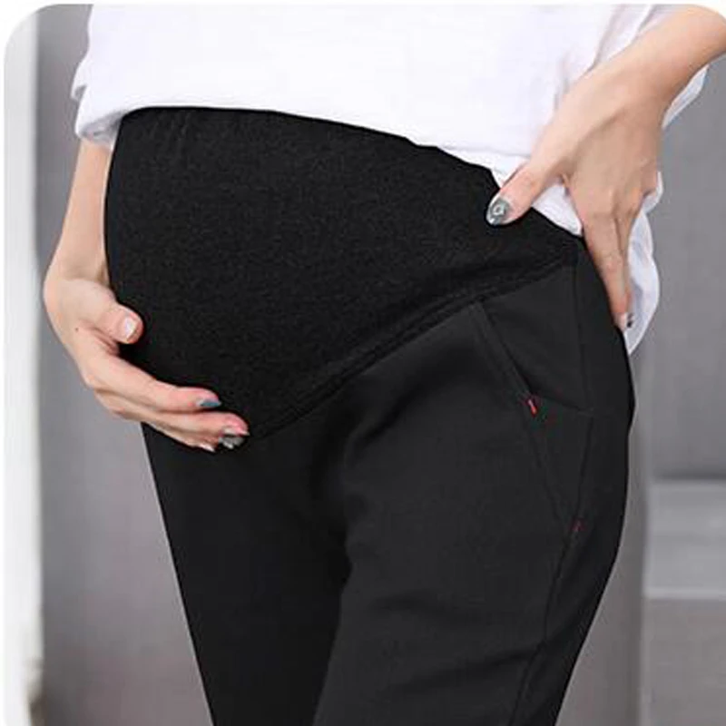 Thickened Warm Trousers Skinny Maternity Pants Clothes For Pregnant Women Nursing Prop Belly Leggings Pregnancy Clothing Pants