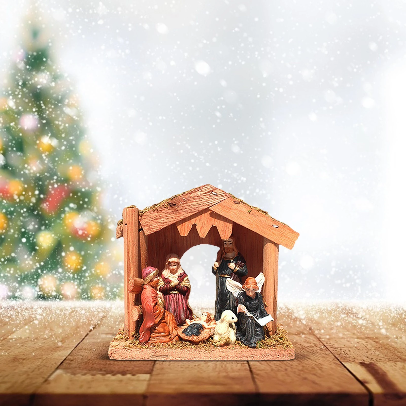 Christmas Manger 2022 4# Nativity Manger Room Jesus Decoration Christmas Religious Figure Churchs  Decoration New Year 2022 Gifts Новый Год 2022 Natal|Pendant & Drop  Ornaments| - Aliexpress