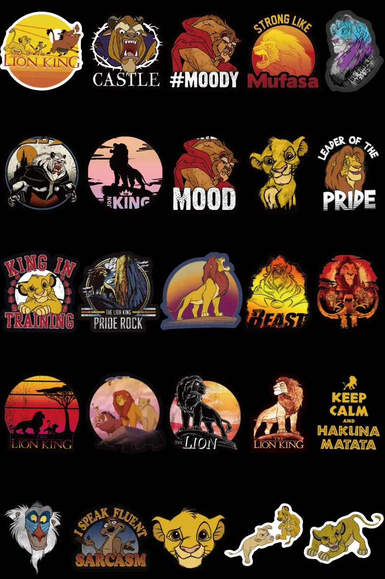 Водонепроницаемый стикер s The Lion King 50 шт./компл. классический багажный стикер Laptap ноутбук компьютерный Декор Cartton disney The Lion King