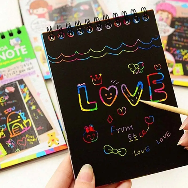 

Children's magic scratch drawing fun DIY scratch painting book children's educational toys simple environmental puzzle