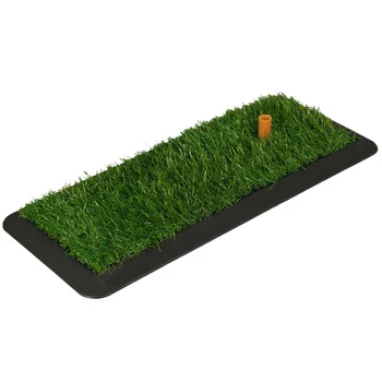 

Mini Golf Practice Mat Indoor Realistic Turf Swing Mat Golf Training Aids for Driving Hitting Chipping Putting (47.5x20cm, witho