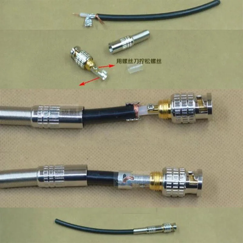 2/10 шт. BNC круглый Штекерный разъем Jack коаксиальный RG59 Твист Весна адаптер Twist-на BNC штекер CCTV аксессуары для видеокамеры J17