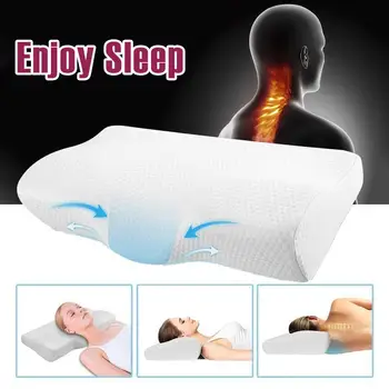 

Memory Foam Bed Orthopedic Pillow for Neck Pain Sleeping Pregnancy with Embroidered Pillowcase 50*30cm pillow for two