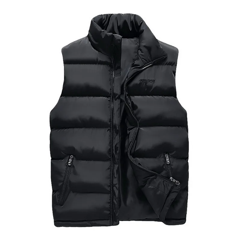 Жилет размера плюс 6XL, мужской зимний теплый Chalecos Para Hombre, Повседневная парка на молнии без рукавов, волнистый жилет Homme, Короткий Мужской жилет, куртка