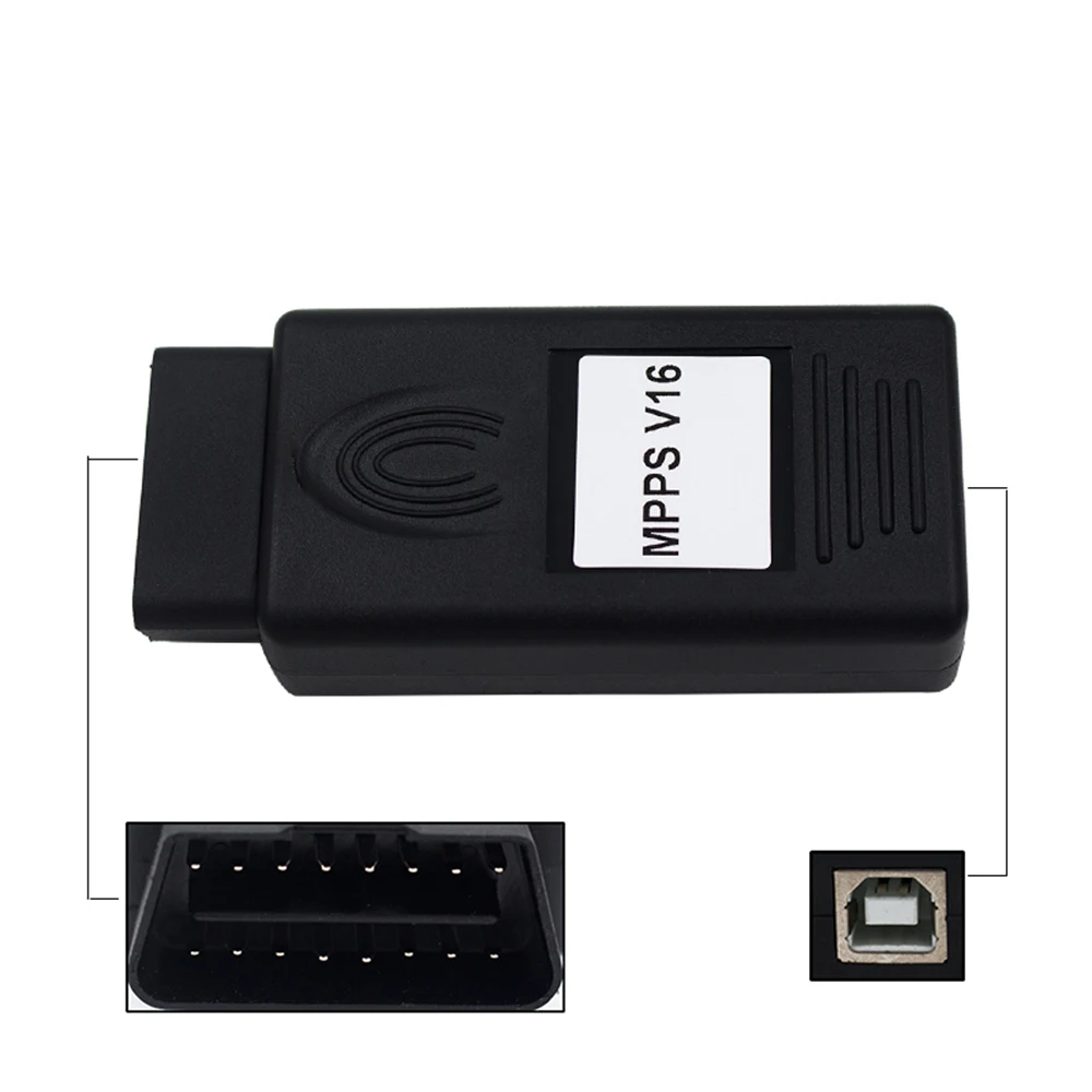 Высокое качество авто MPPS V16 ECU чип тюнинг инструмент автомобильный диагностический кабель работает полностью через obd2 порт