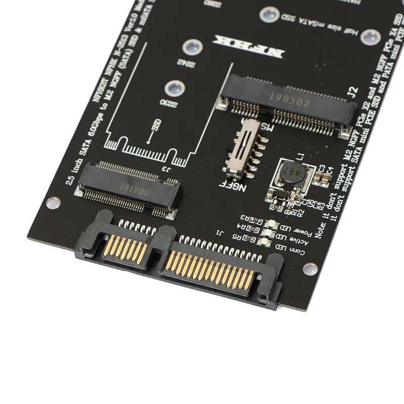 Description Picture 3 of item2 NGFF MSATA SSD To SATA 3.0 Adapter 2 In 1 Converter Card For PC Laptop