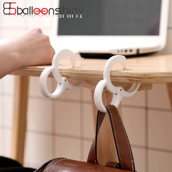 

BalleenShiny Student Class Desktop Schoolbag Hook Hanging Travel Portable Table Purse Holder Handbag Hanger Handbag Holder
