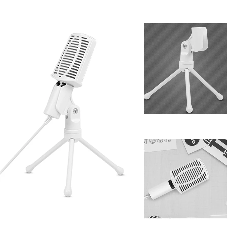 EDAL USB Студийный конденсаторный микрофон для записи музыки Sound Foley Audio White Mikrofono для YouTube видео