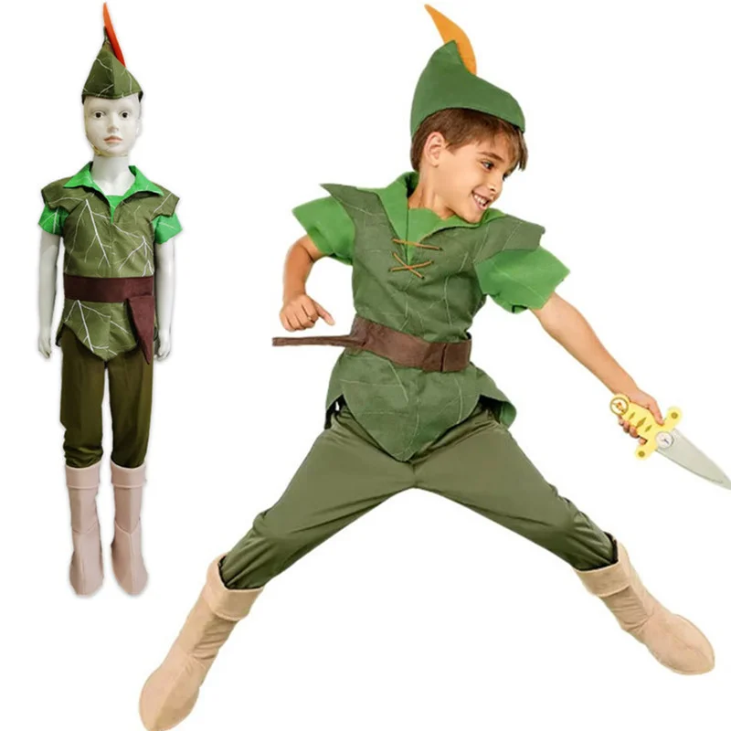 2021 для маленьких мальчиков в стиле Питер Пэн Детский костюм косплея аниме детей
