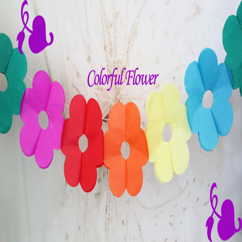 

Banners Streamers Papers Colorful Cutting Bears Butterflys Heartshaped Strings Pull Flowers Party Layout Decoration Wedding Room