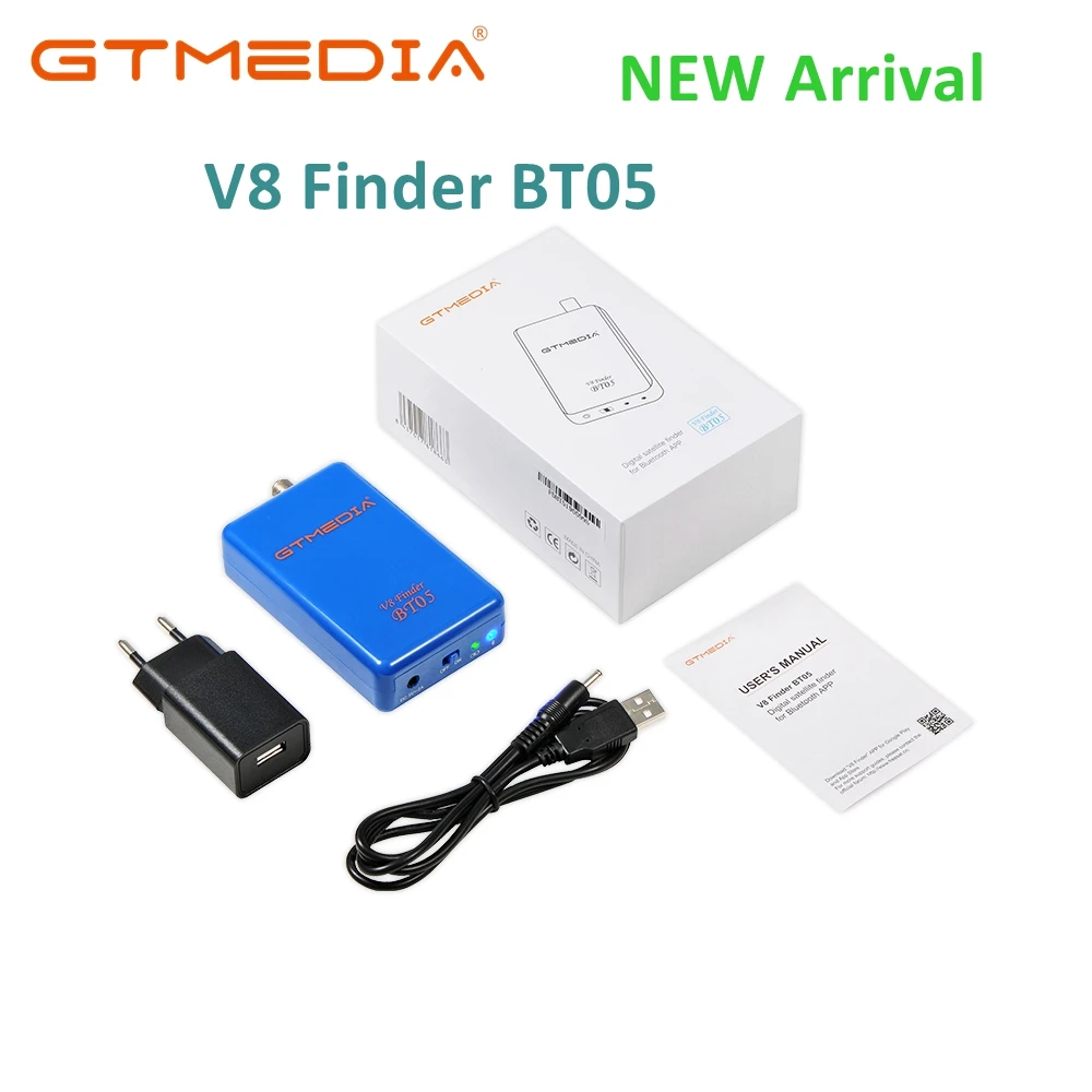 Новое поступление V8 Finder BT05 Цифровой спутниковый Finder DVB-S2 FTA спутниковый Finder Meter bluetooth-соединение для IOS Android APP