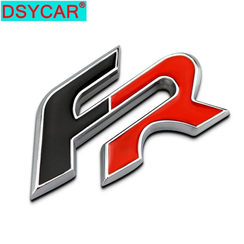 

DSYCAR 1Pcs 3D Metal FR Car Side Fender Rear Trunk Emblem Badge Sticker Decal for SEAT BMW Audi Honda car Jeep Nissan VW Ford