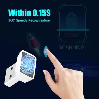 

USB Fingerprint Reader for Windows10 Fingerprint Scanner Fingerprint Sensor Multi Finger360 Degree Touch Speedy Matching Laptop