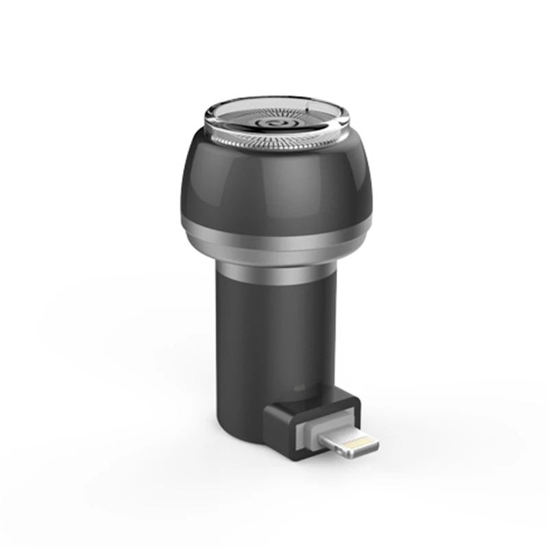 Lightning - Grey Портативная мини бритва USB для смартфона, для путешествий на открытом воздухе, бритва Micro-USB/type C/светильник, интерфейс электробритва - Цвет: Lightning - Grey