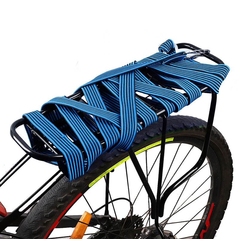 Cuerda Elástica De Bicicleta Con Gancho Vendaje Equipaje Azul 
