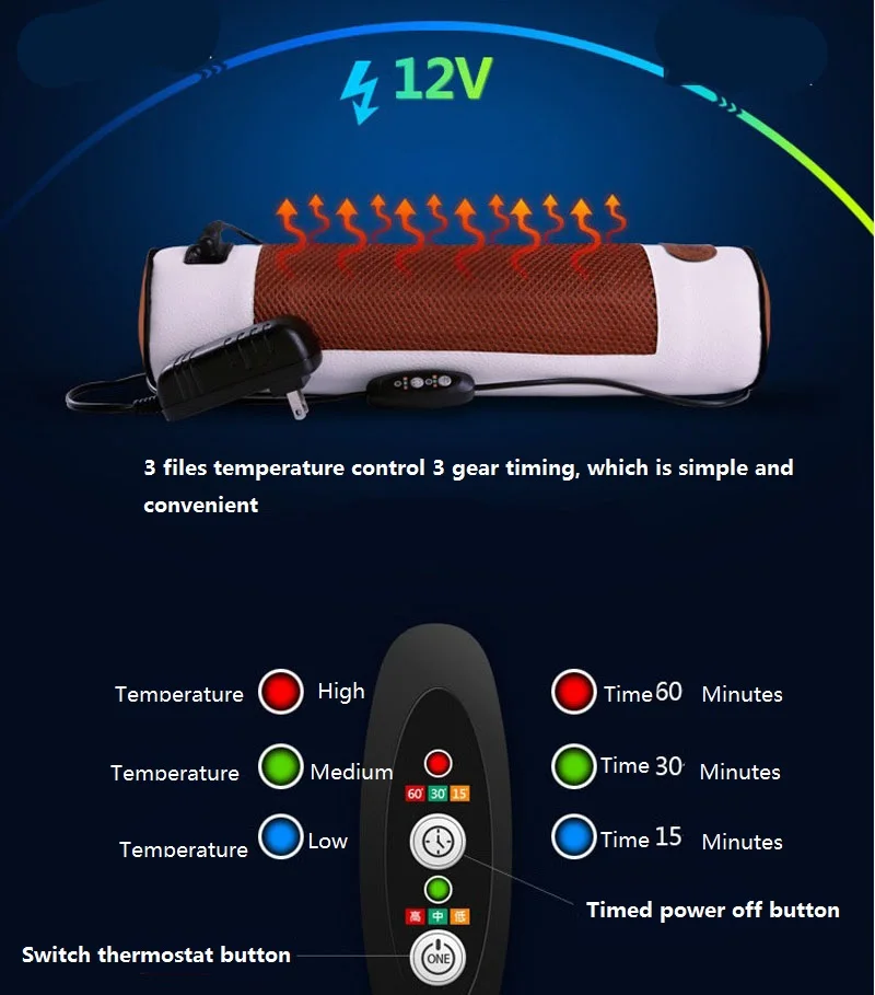 Массажер электротермальная терапия для Шейная подушка ремонт температуры шейного отдела позвоночника шеи Подушка для здорового сна