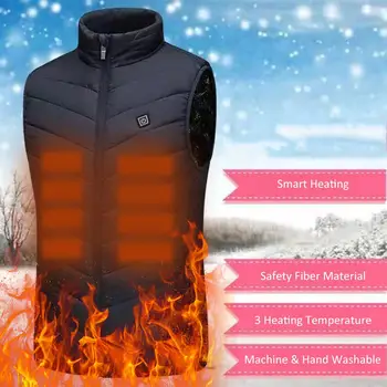 

Outdoor USB Infrared Heating Vest Jacket Men Women Winter Flexible Electric Thermal Clothing Waistcoat Fishing Hiking Dropship