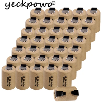 

36 pcs 4/5SC battery 1.2V SUBC batteries rechargeable high drain 1400mah with tabs color random