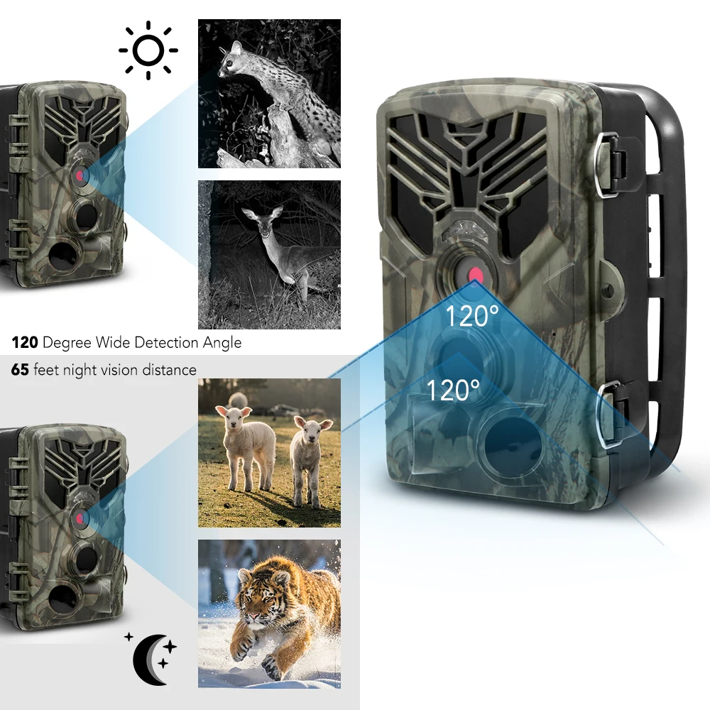 Для наблюдения в дикой природе камера 16MP 1080P Trail камера для спортивной охоты PIR датчик инфракрасного ночного видения 0,3 s Супер Быстрый
