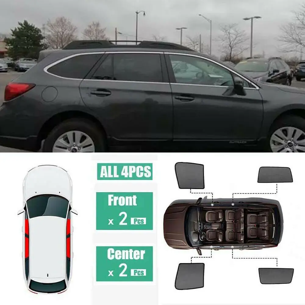 

For Subaru Outback 4Pcs Windows Sunshade Ray Protector Mesh Block Privacy Visor