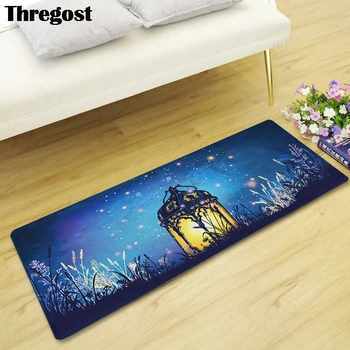 

3D Cartoon Printed Welcome Mats for Front Door Flannel Floor Mats Office Chair Mat Protective Floor Mat Long Bathroom Carpet