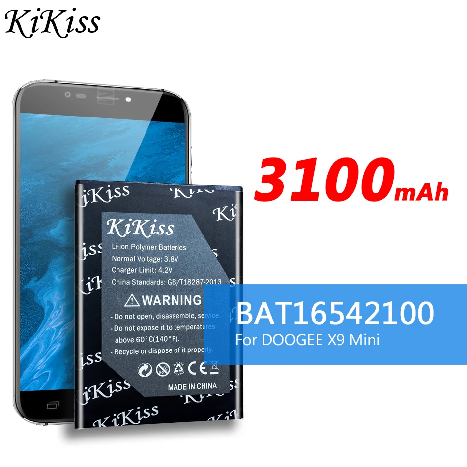 3100 мАч Для Doogee X9 мини батареи мобильного телефона BAT16542100+ номер отслеживания