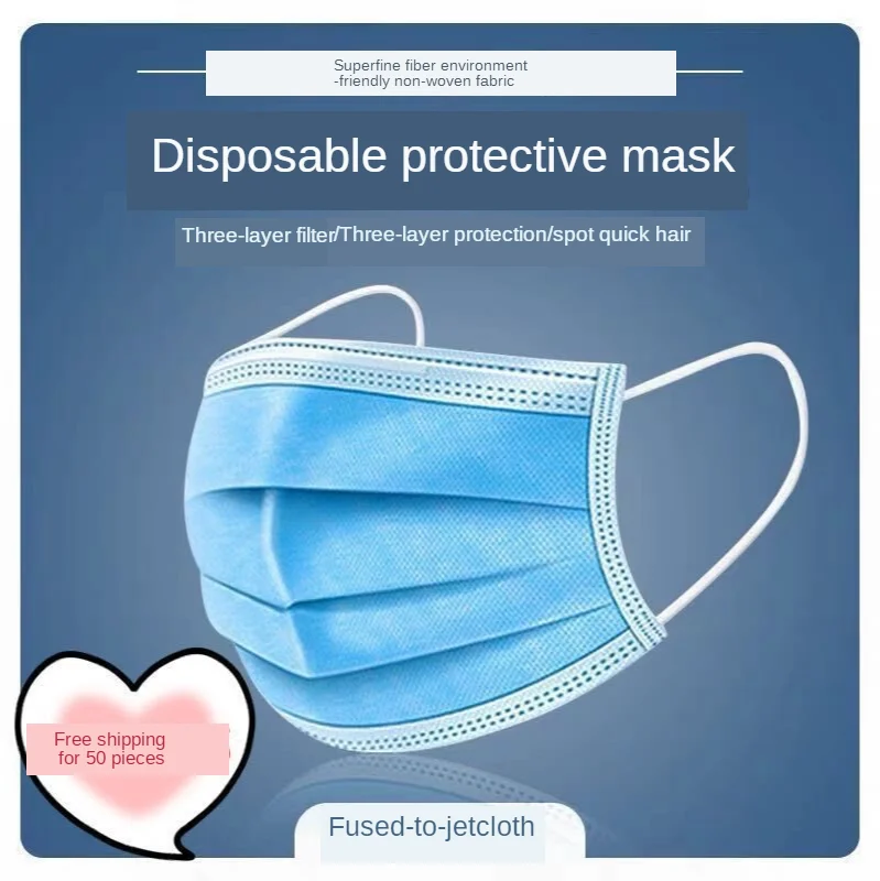 

spot goods Protection Disposable Civil Face Mask Breathable Dustproof Anti-fog Haze Nonwoven Fabric Meltblown Fabric Face Mask