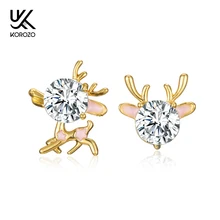 Кристальные рождественские серьги для женщин, милые серьги-гвоздики в виде лося, роскошные рождественские украшения для девочек, рождественские подарки, новинка