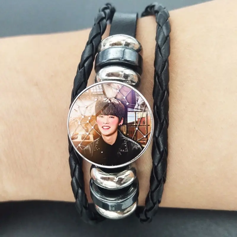 Kpop Stray Kids Album photo Crystal Bracelet DIY Braided Beaded korean fashion style gift for fans collection kpop stray kids