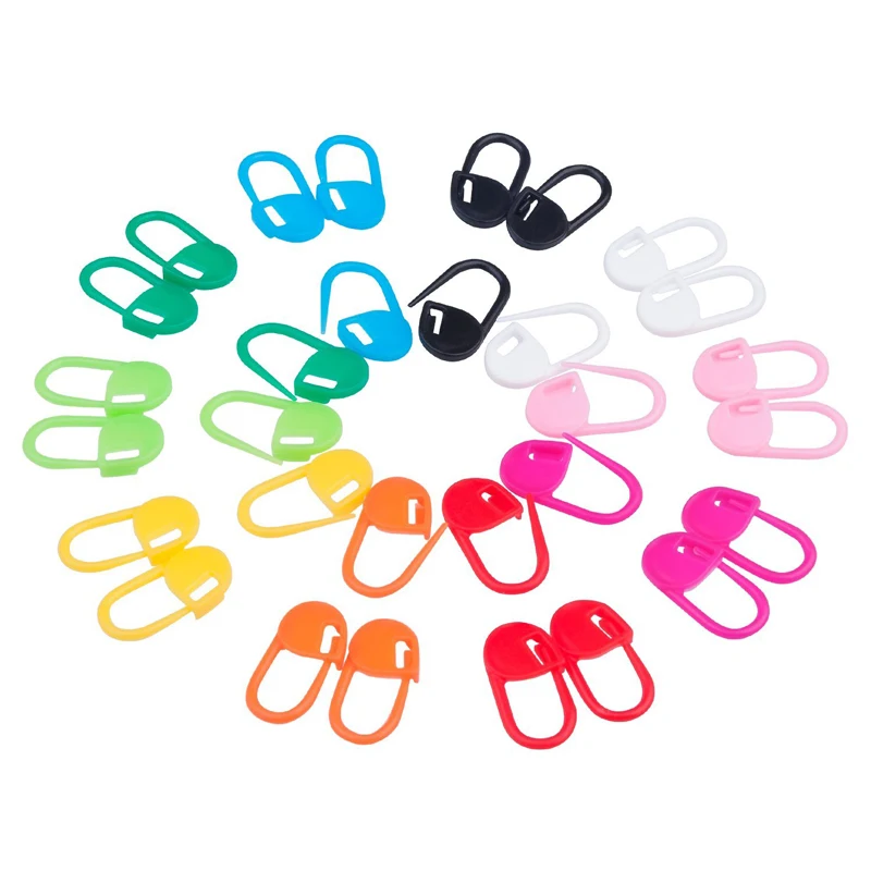 10 0x Needle Knitting Craft Tool Crochet Wool Stitch Marker Clip Holder Locking