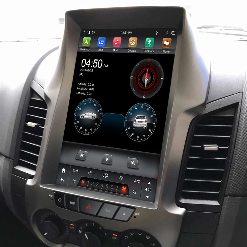 Android 11 вертикальный экран для Ford Ranger/F250 2011-2016 Tesla автомобильный мультимедийный