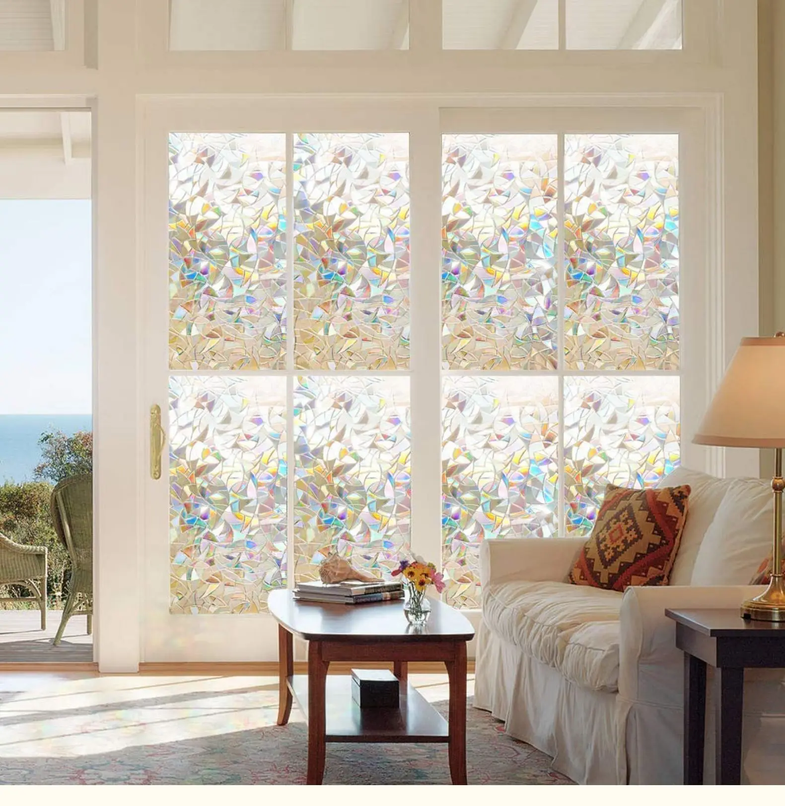 витражная пленка магнолия. контрастные наклейки на стекла. плёнка витражная самоклеющаяся. витражная самоклеющаяся статическая пленка film с 3d-эффектом l003. витражи из стекла.