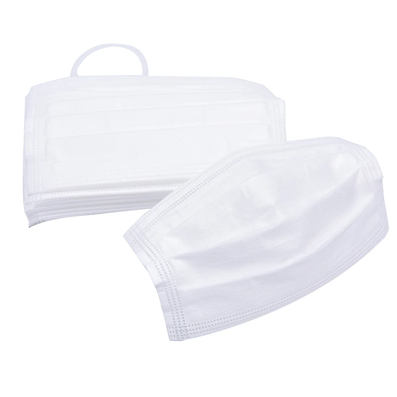 

50PCS White/Blue Anti-dust Safe Breathable Mouth Mask Disposable Ear Loop Non-Woven Fabric Face Masks Health Care