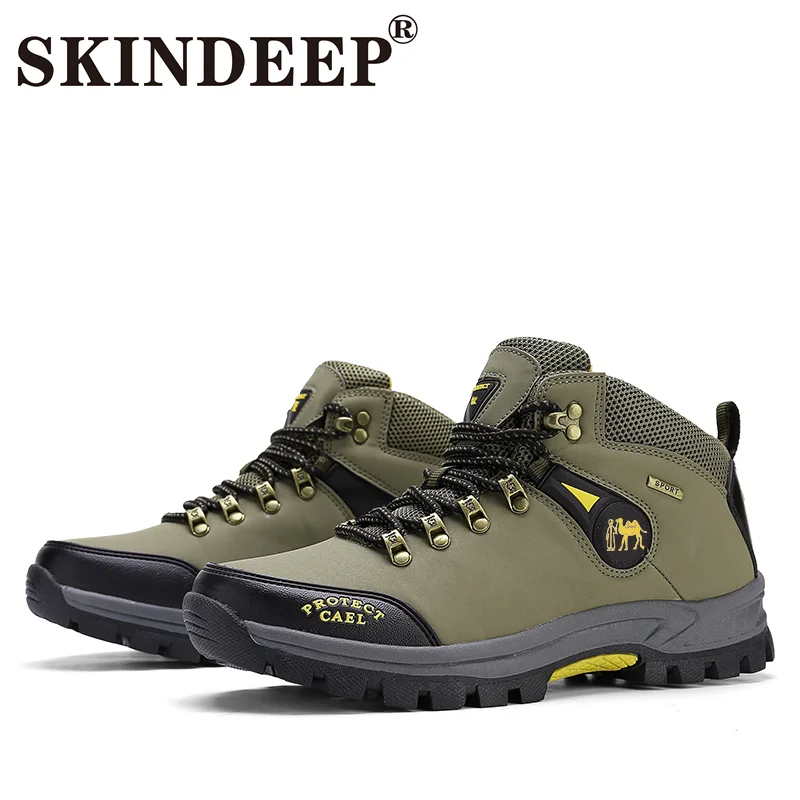 

SKINDEEP Breathable Mesh Casual Gao Bangjun Green Khaki Sneakers Mens Loafers Leather