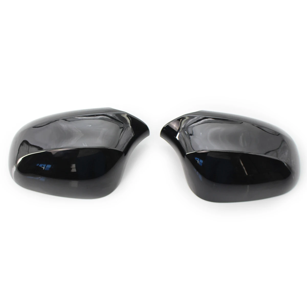 

Pair For BMW 3 Series E90 09-11 Side Rearview Mirror Cover Gloss Black