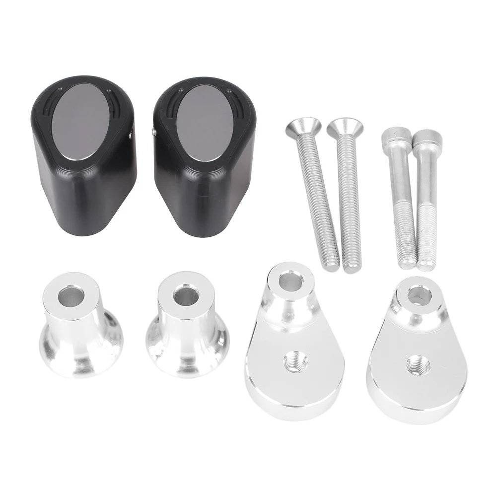 CNC мотоциклетная рама ползунок Краш Pad протектор для Yamaha YZF R1 2007-2008 алюминиевый сплав и АБС пластик - Цвет: Grey