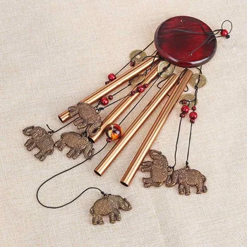 

60cm Copper Alloy Wood Wind Chimes Pendant Handwork Wind Chime Outdoor by Gifts Long Garden Hanging Decoration